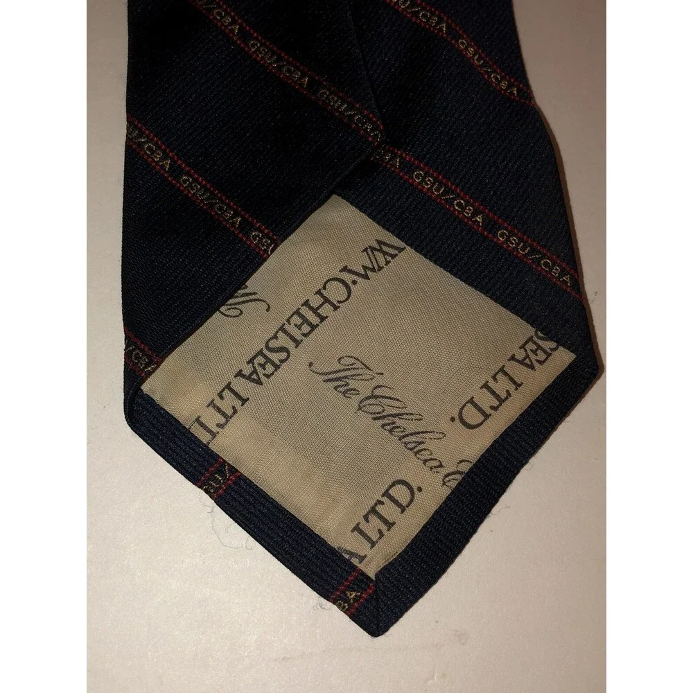 Georgia State University Business ADMN WM Chelsea Necktie Navy Blue Tie GSU/CBA